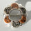 Thumbnail: An antique circular Scottish silver and granite hardstone Brooch, 1908