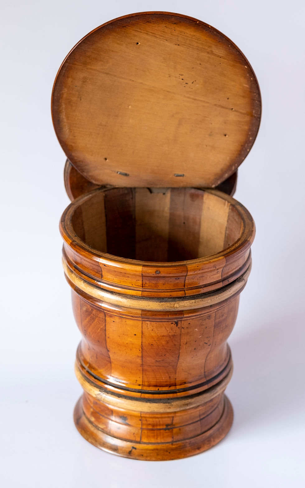 A 19th century Scottish fruitwood salt barrel