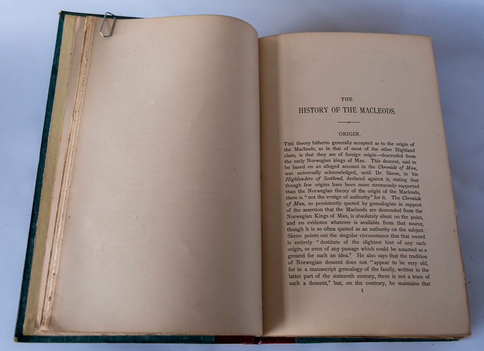Thumbnail: History of the MacLeods - With Genealogies of the Principal Families of the Name