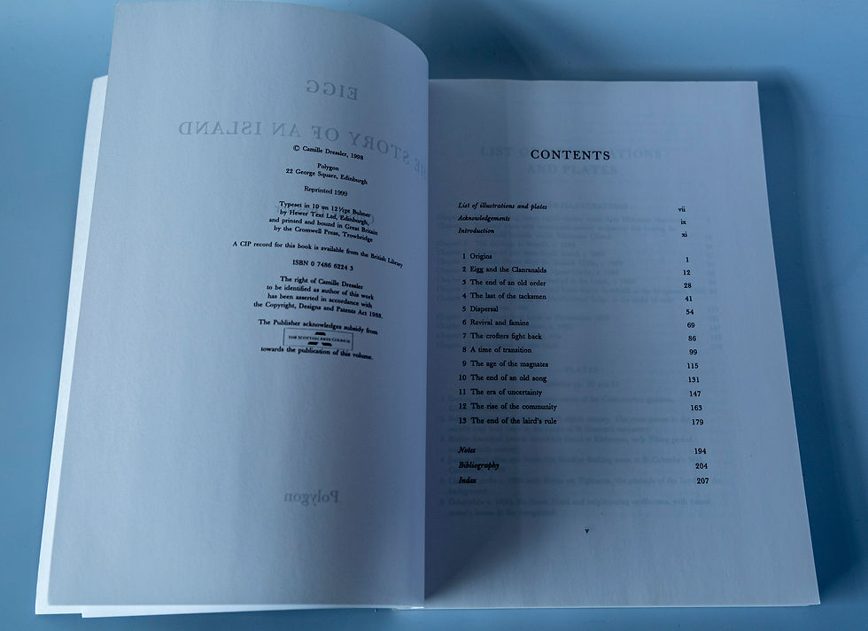 Eigg - The story of an Island Title page