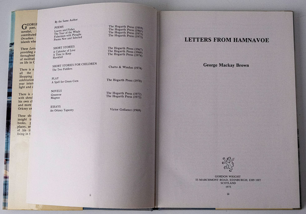 Thumbnail: Letters from Hamnavoe