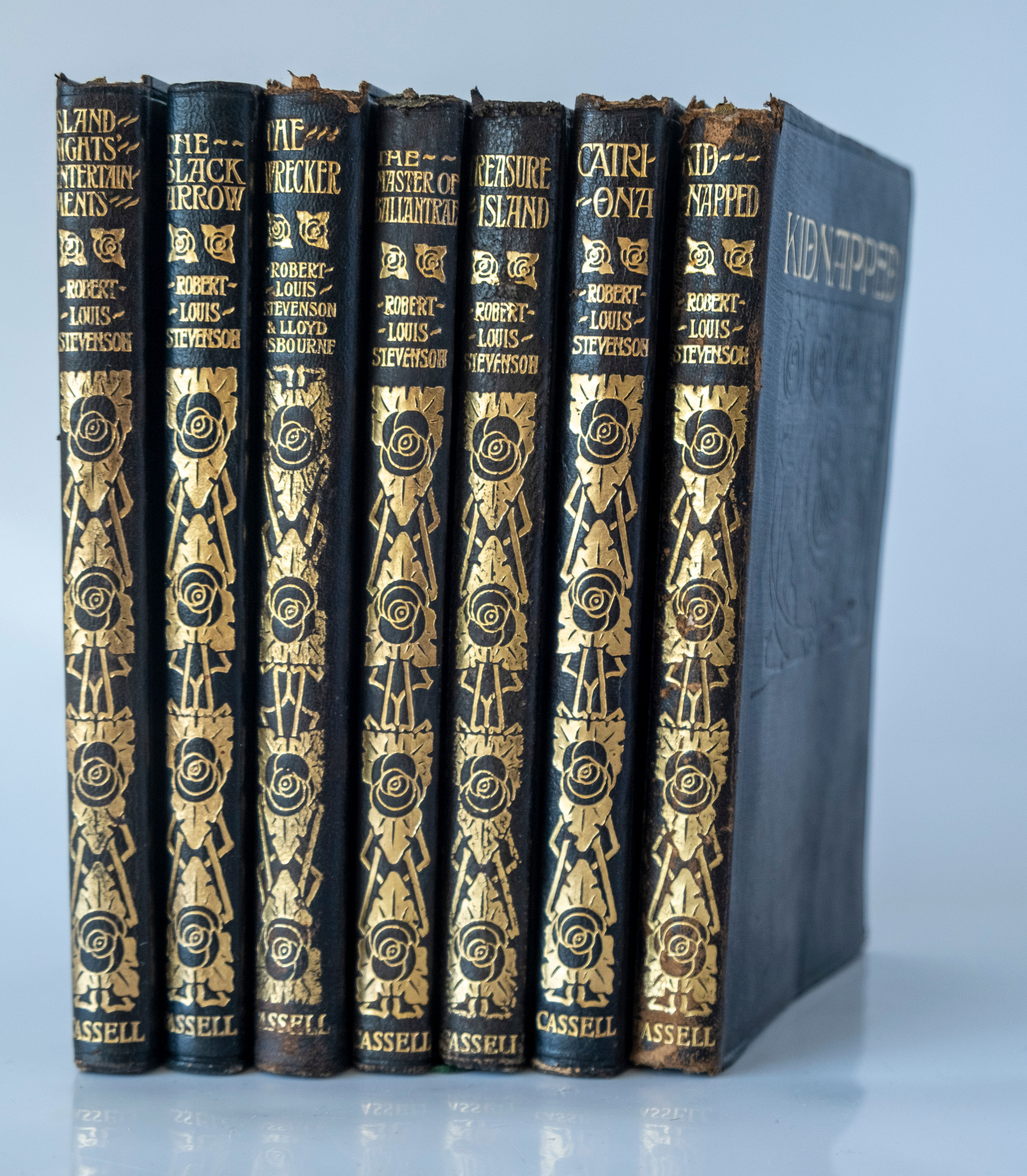 Set of Seven novels by Robert Louis Stevenson