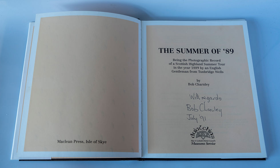 he Summer of 89 - Being the Photographic record of a Scottish Highland Tour in the year 1989 - Title page image