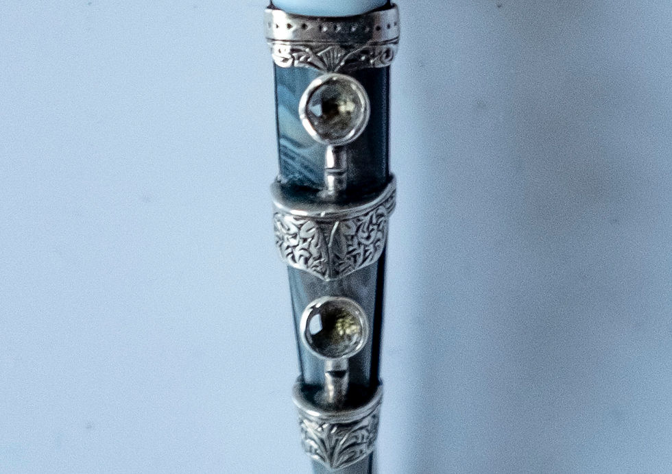Thumbnail: An Antique Silver  & Agate Dirk Kilt Pin