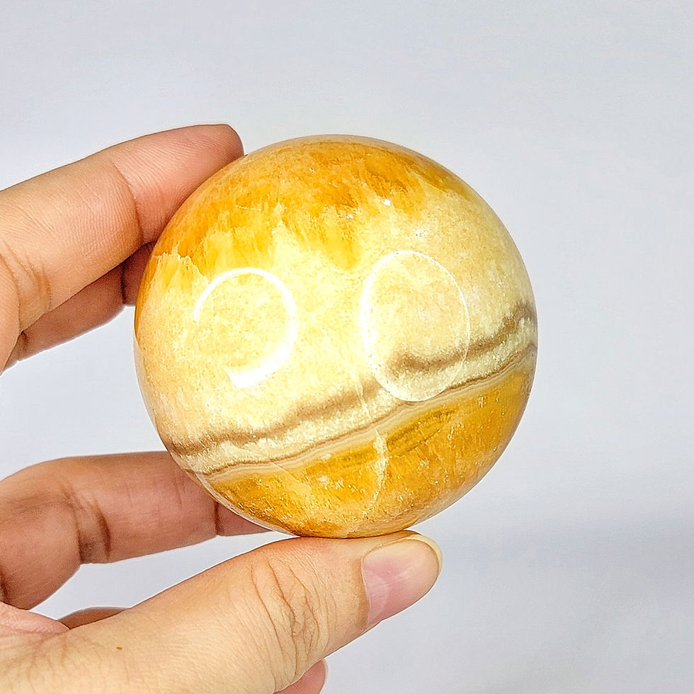 Thumbnail: 302G ORANGE BANDED CALCITE SPHERE