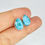 Thumbnail: LARIMAR DROP STUD EARRINGS - 925 STERLING SILVER