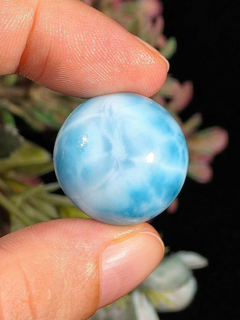Thumbnail: 14G SUPER BLUE LARIMAR SPHERE - 20MM DIAMETER