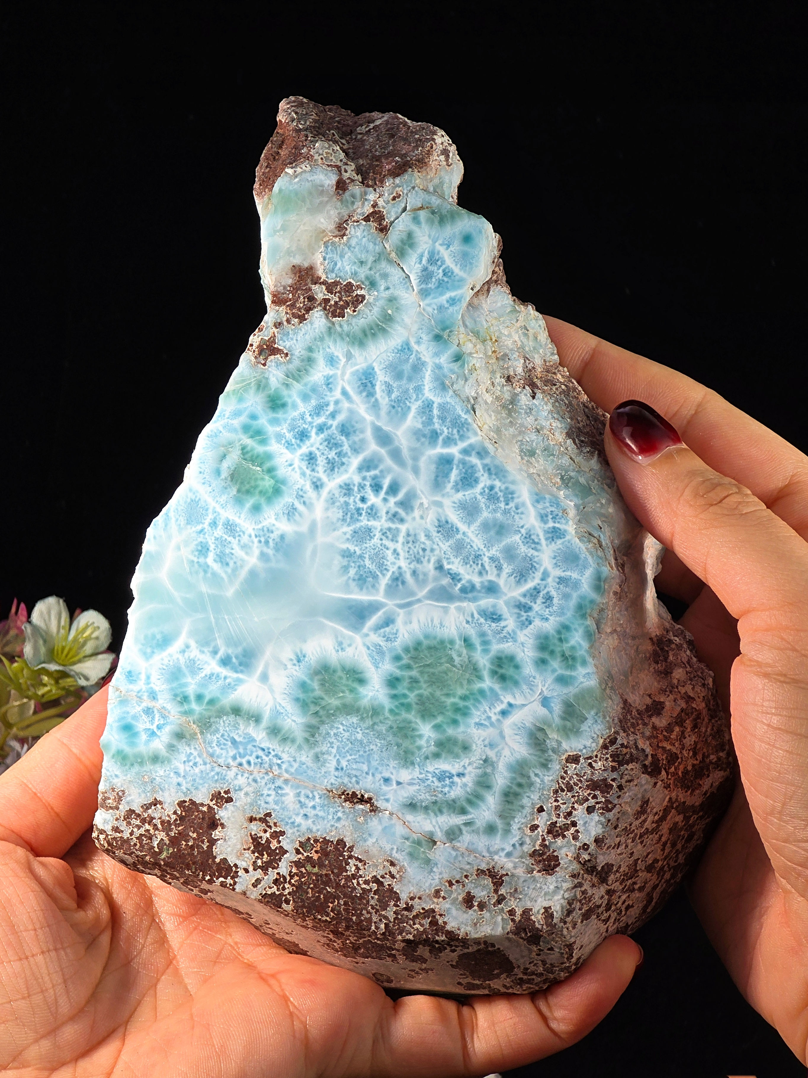 3LB BIG LARIMAR SPECIMEN WITH OCEAN PATTERNS