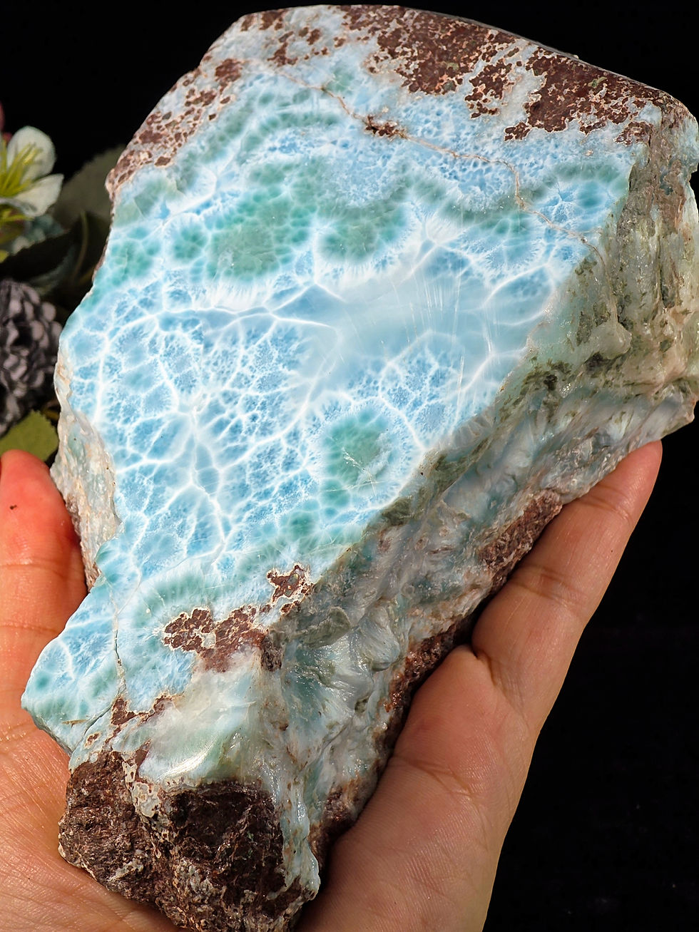 Thumbnail: 3LB BIG LARIMAR SPECIMEN WITH OCEAN PATTERNS