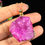 Thumbnail: PINK AGATE NECKLACE IN ELECTROPLATED GOLD