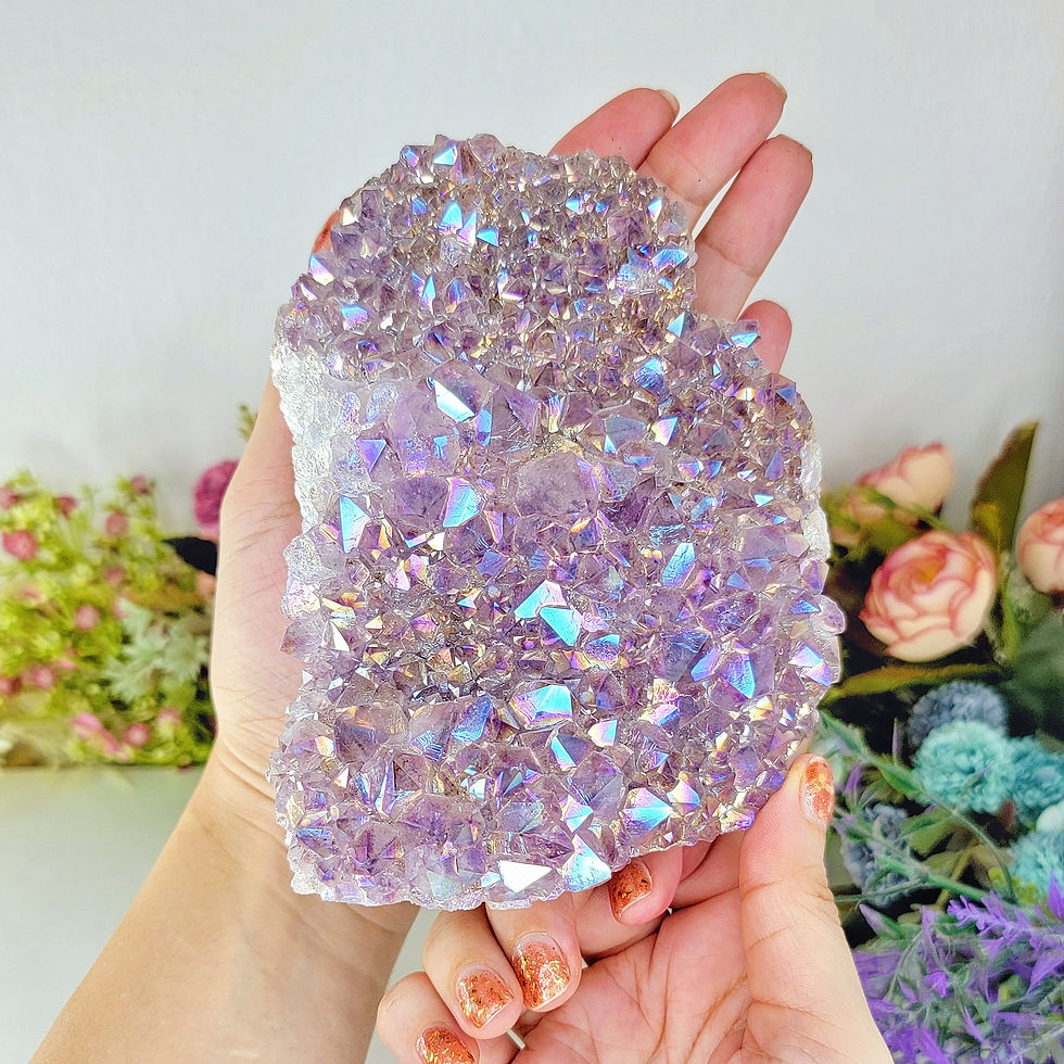 Thumbnail: 966G AURA AMETHYST CLUSTER