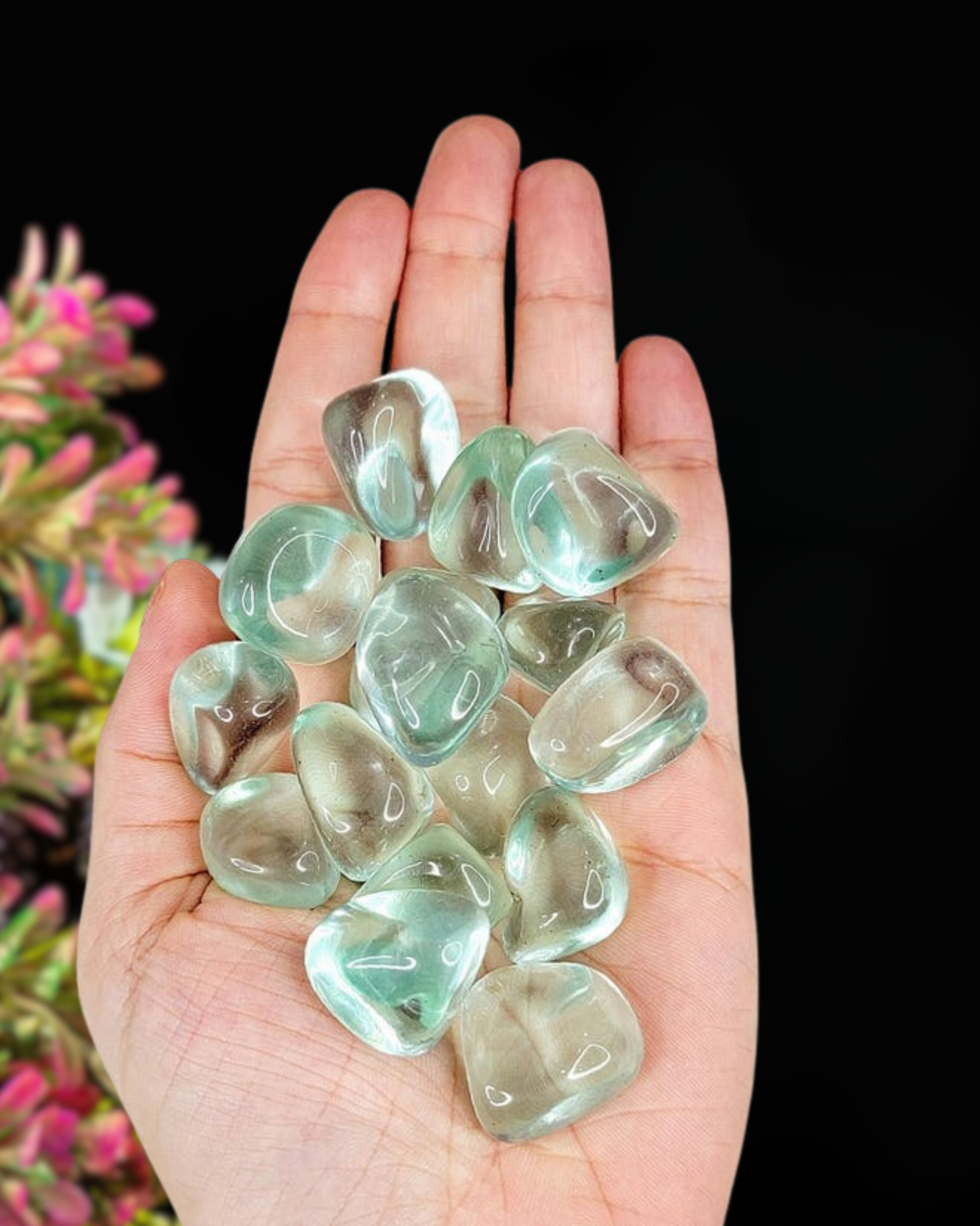 AQUA OBSIDIAN TUMBLED STONE