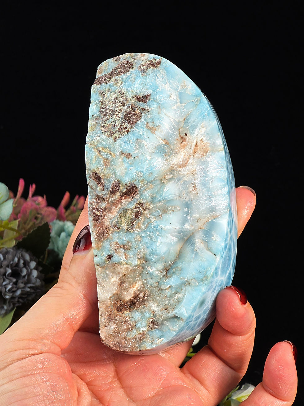 Thumbnail: 487G LARIMAR STONE FREEFORM WITH OCEAN PATTERNS