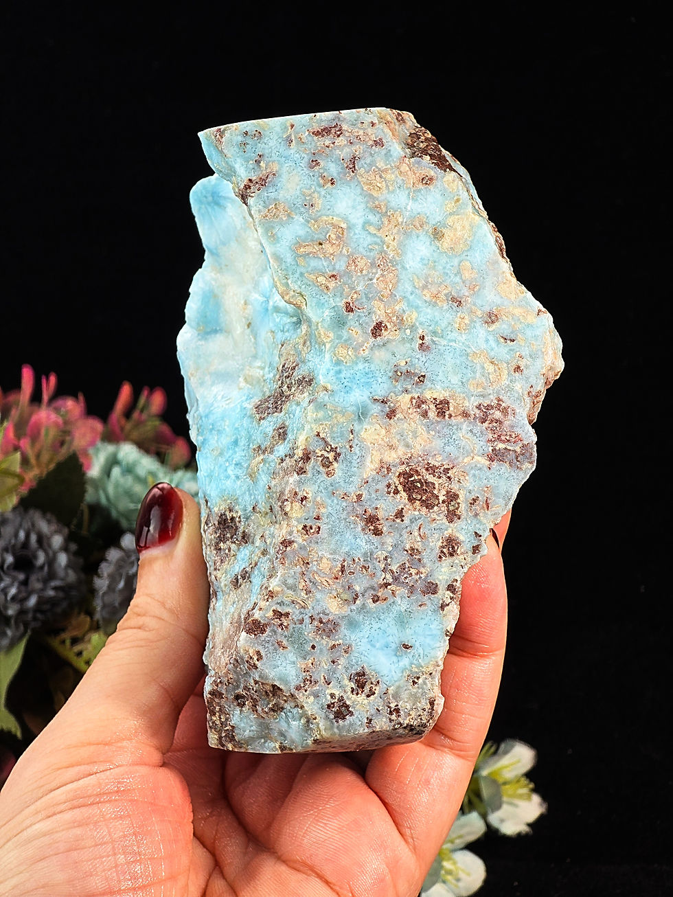 Thumbnail: 487G LARIMAR STONE FREEFORM WITH OCEAN PATTERNS