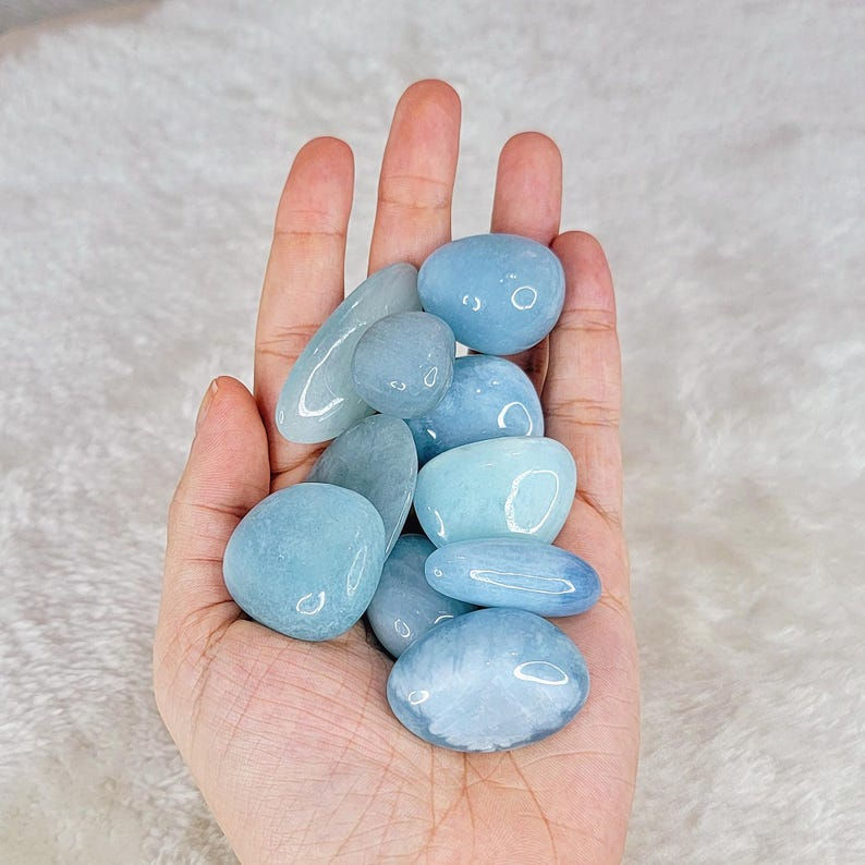 Thumbnail: AQUAMARINE TUMBLED STONE