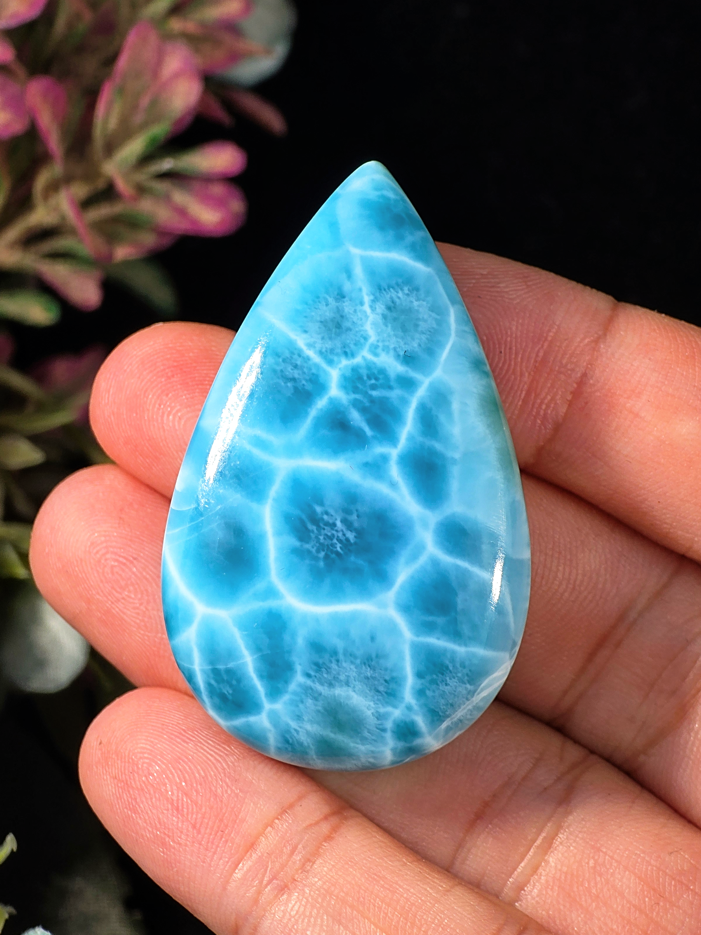 28G SUPER BLUE LARIMAR STONE CABOCHON