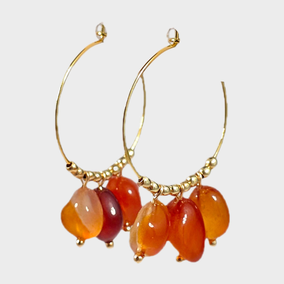 Thumbnail: CARNELIAN HOOP EARRINGS