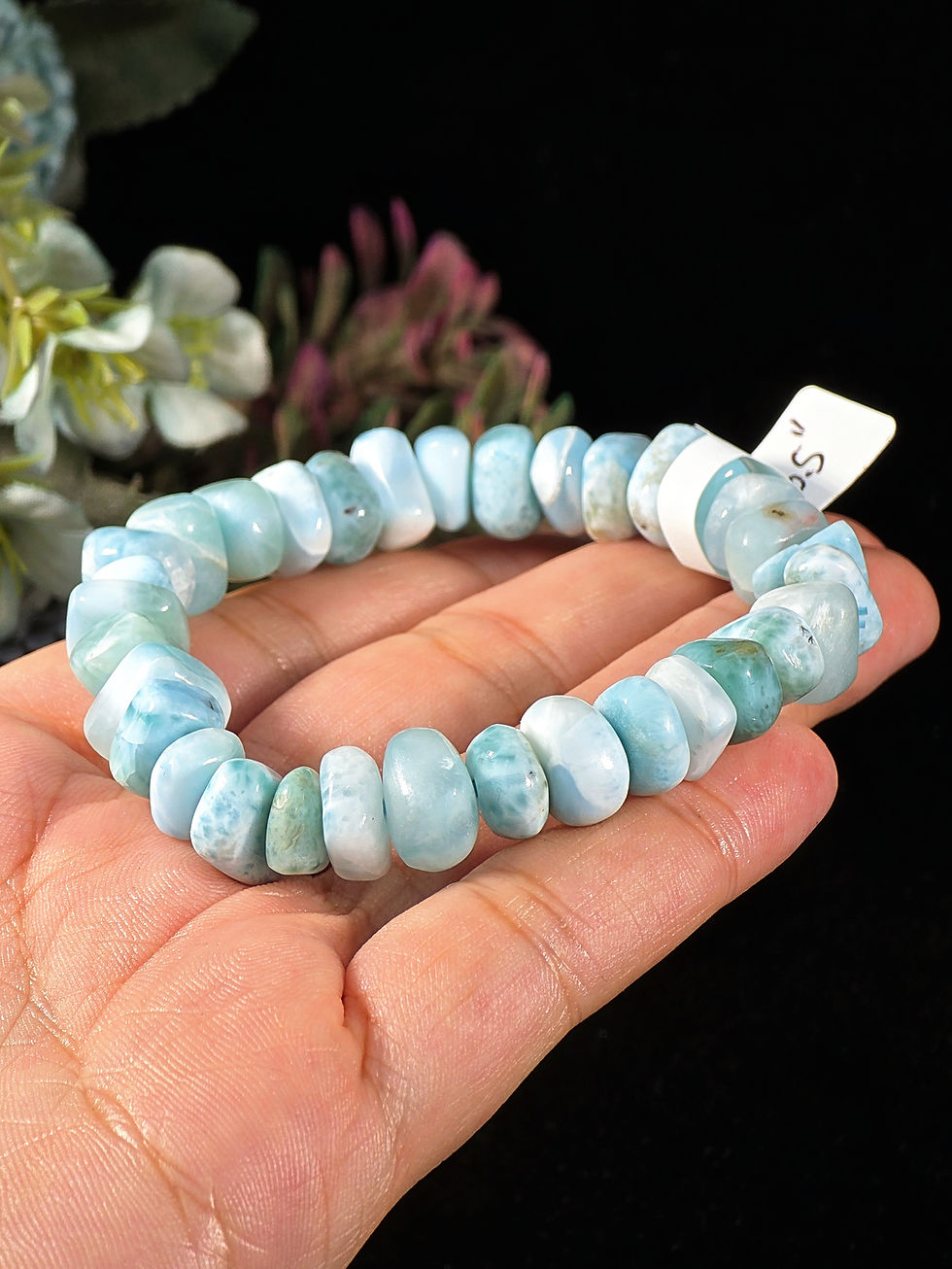 Thumbnail: LARIMAR BRACELET NUGGET BEADS - 6.5" WRIST SIZE