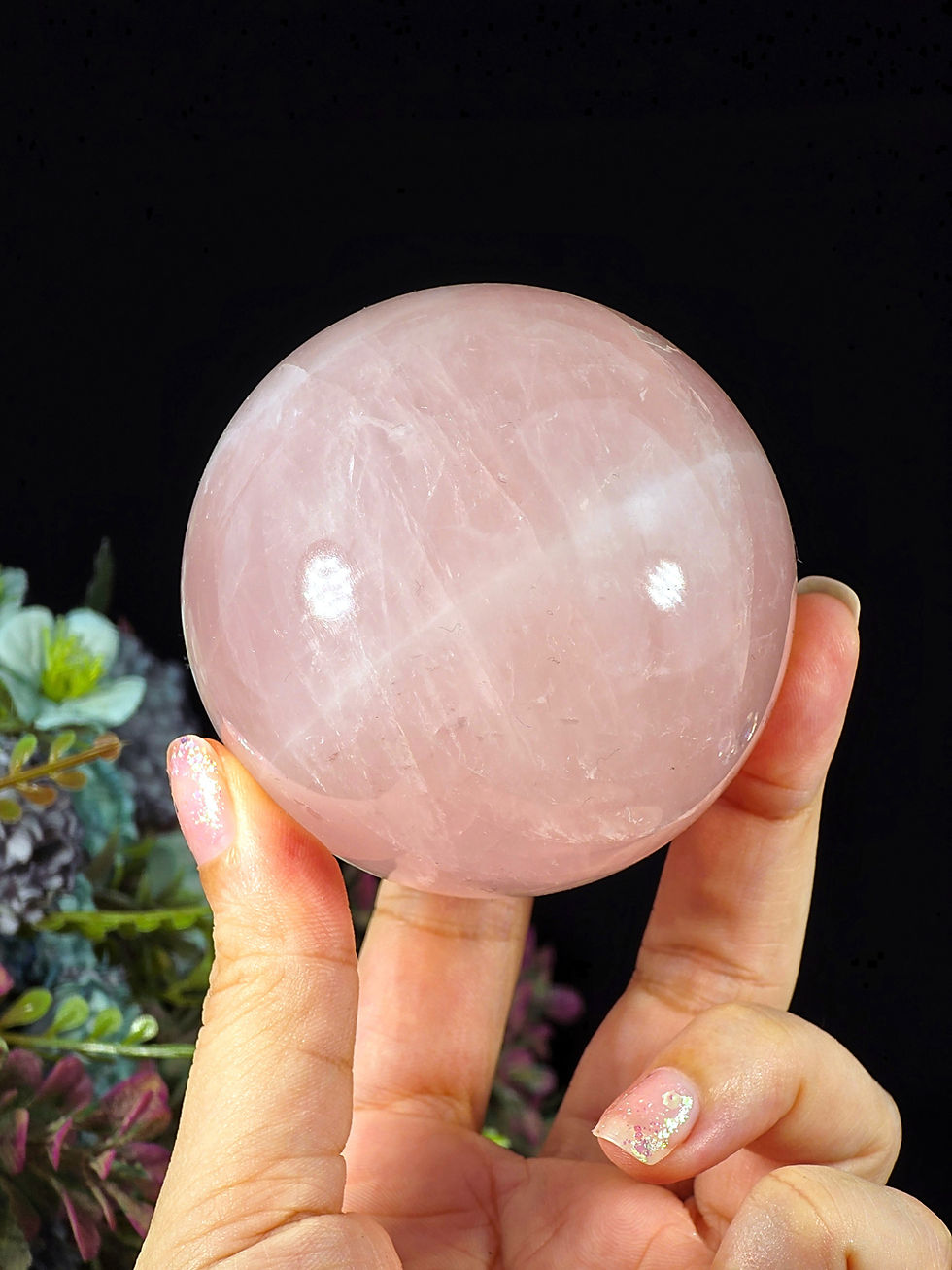Thumbnail: 506G LARGE ROSE QUARTZ SPHERE