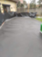 Half polieren antislip van oprit en terras