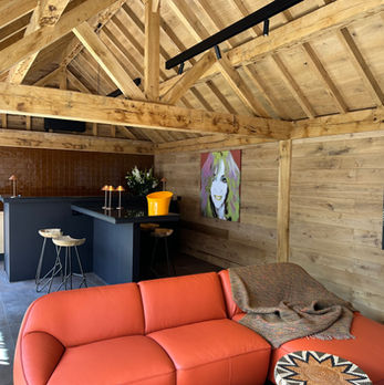 eikenhouten dakstructuur binnenkant