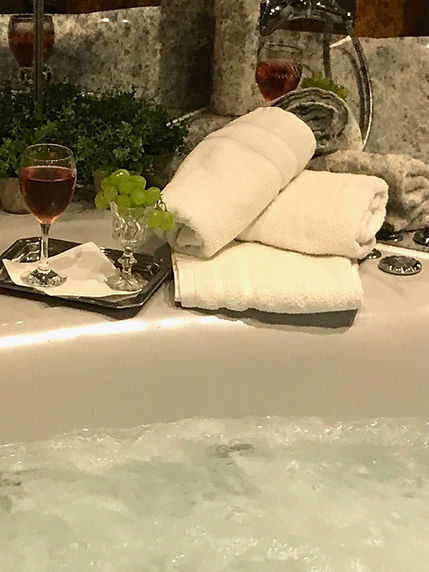 drankje aan de jacuzzi