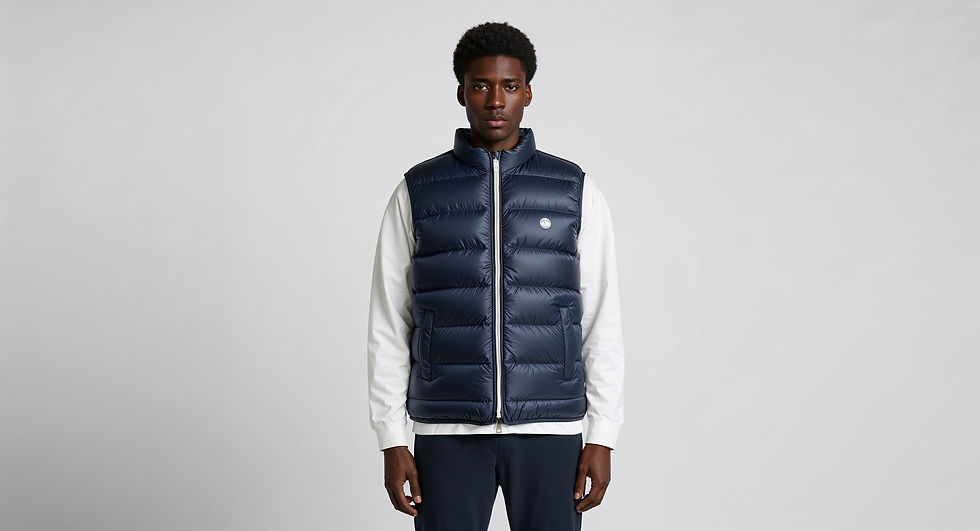 bedrukte bodywarmer