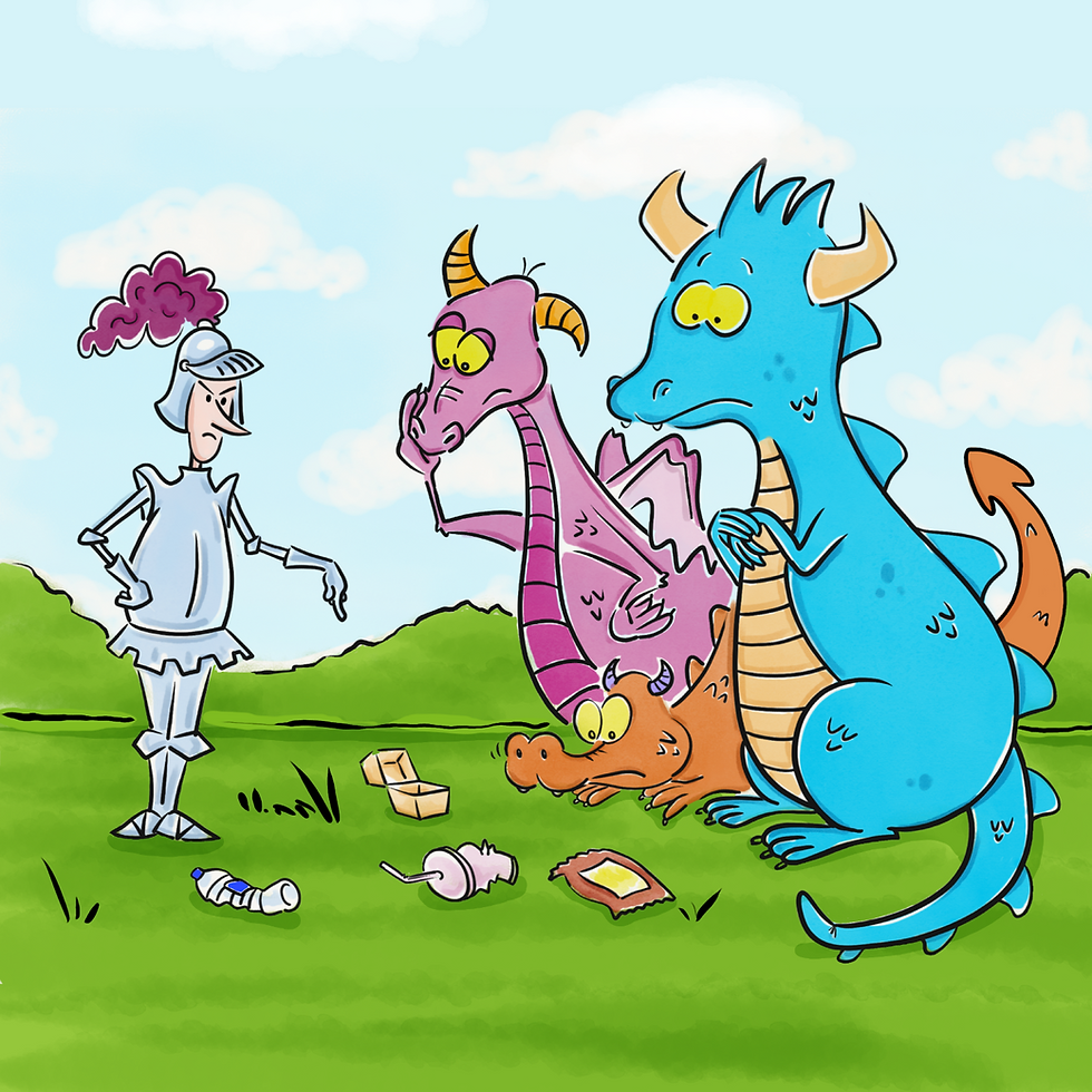 Dragons told off illustration