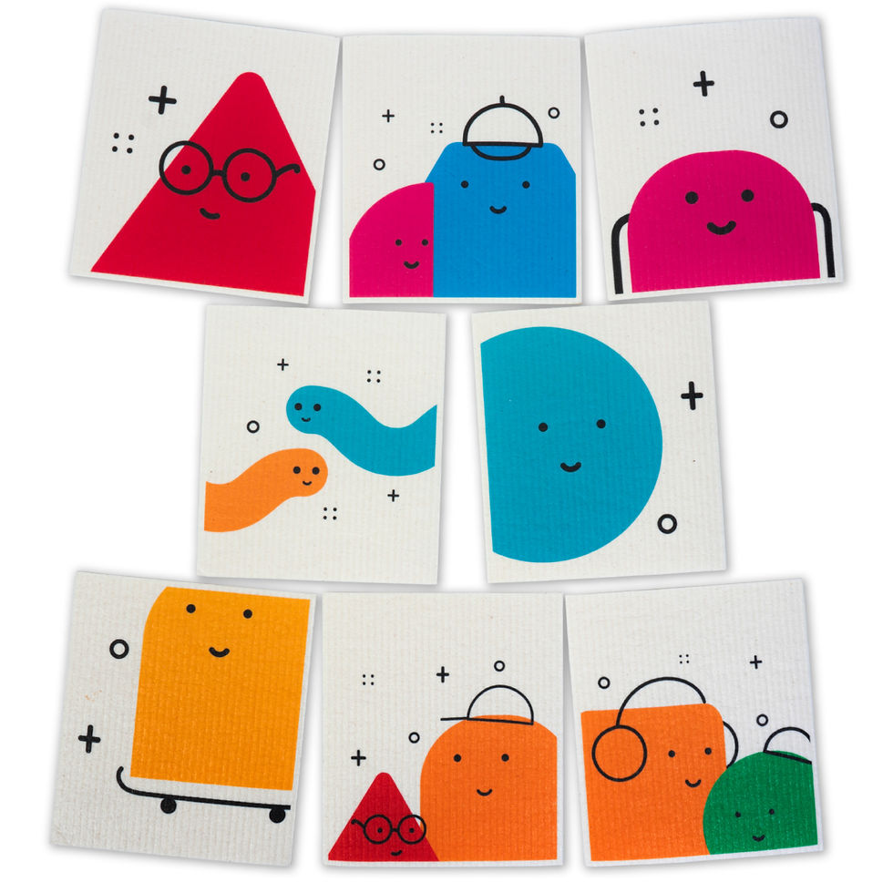 Thumbnail: Cute Shape Kids Cellulose Sponge Cloth (School)