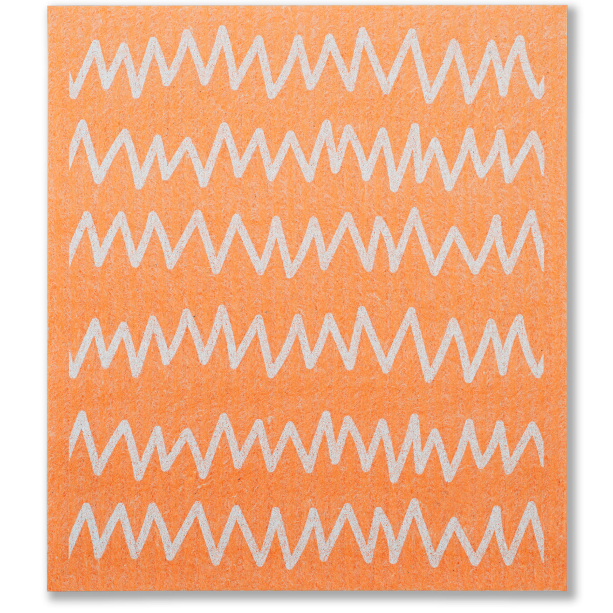 Minimalist Warmth Orange Cellulose Sponge Cloth (Chevron)