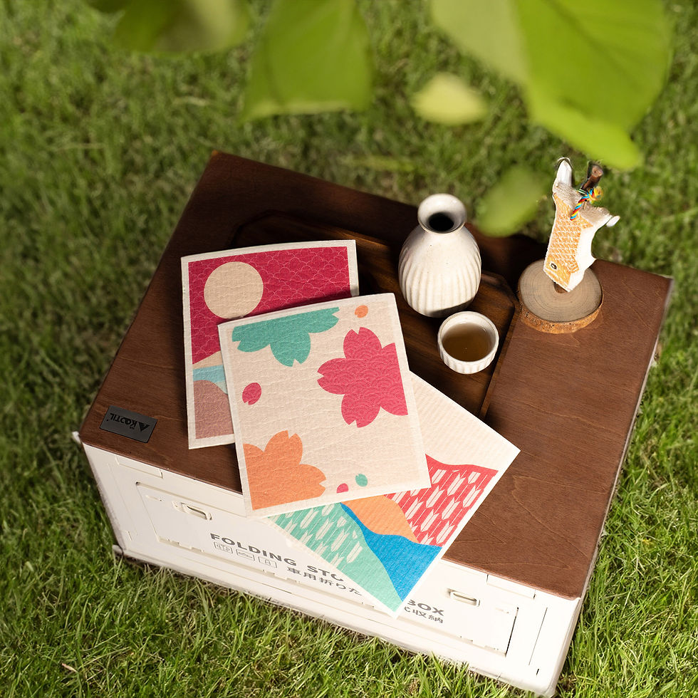 縮圖：Sakura Oriental Autumn Cellulose Sponge Cloth (Mountain Trail)