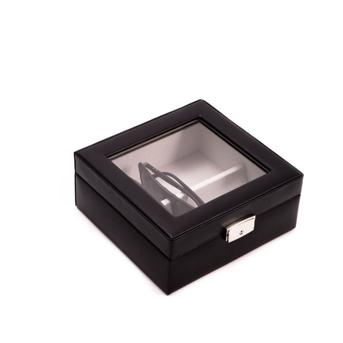 Eyeglass Case Black Leather