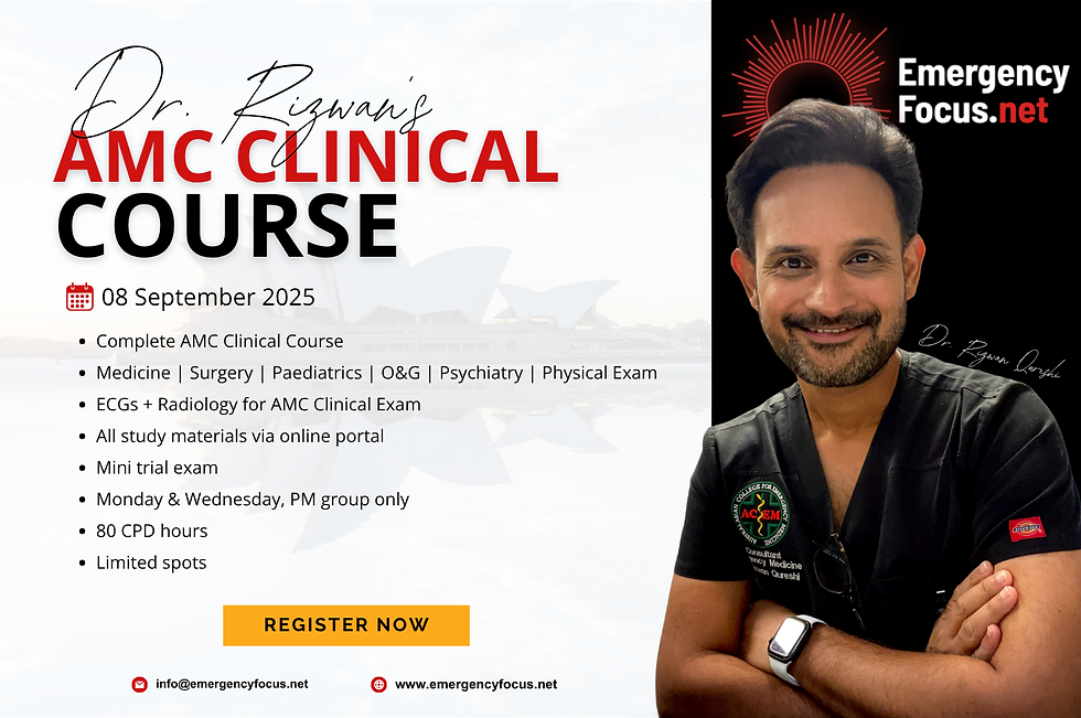 Dr Rizwan's AMC Clinical Course September 2025