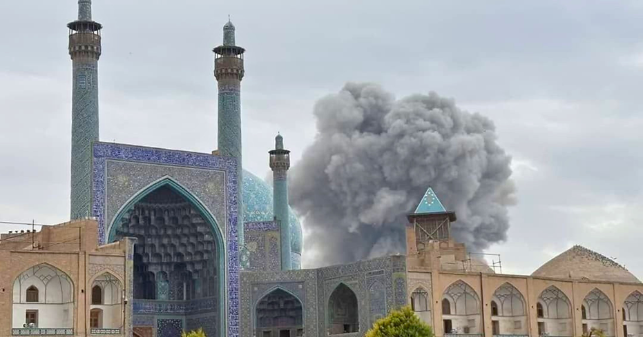 the Jameh mosque or Friday mosque in Isfahan_ Airstrike damaged