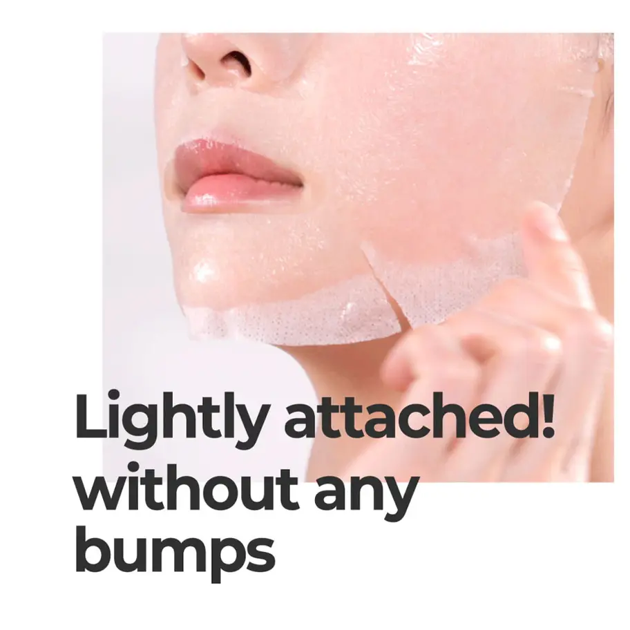 Sheet mask application on skin