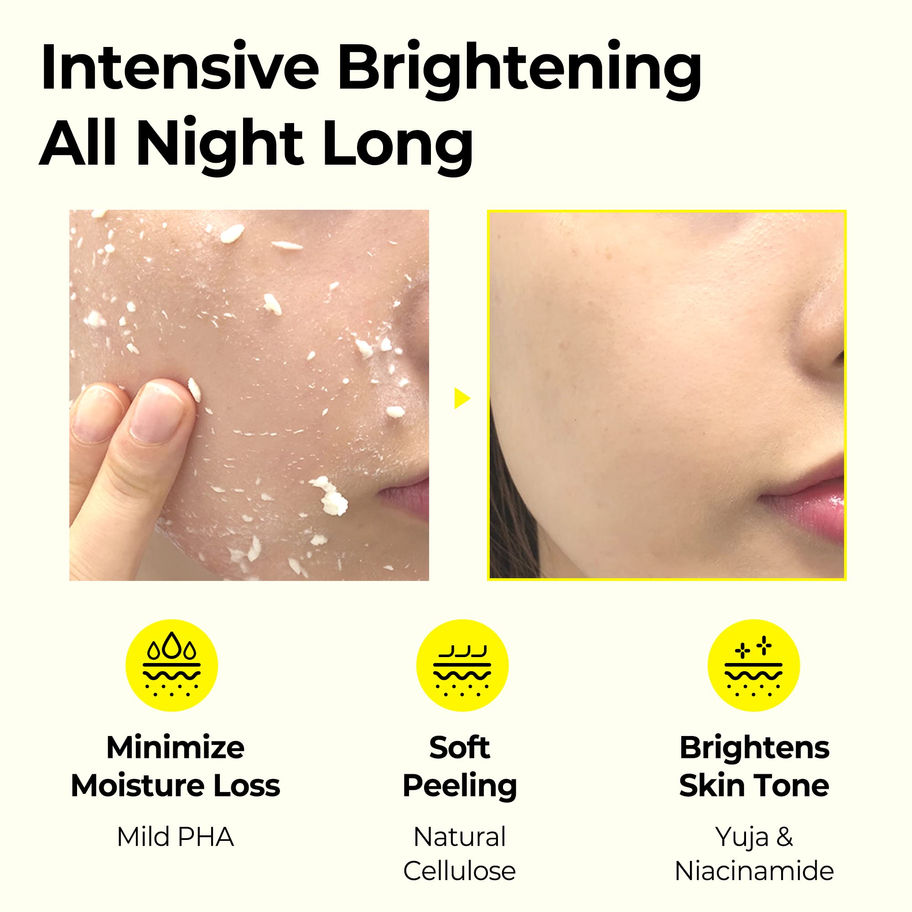 Brightening peeling gel before and after