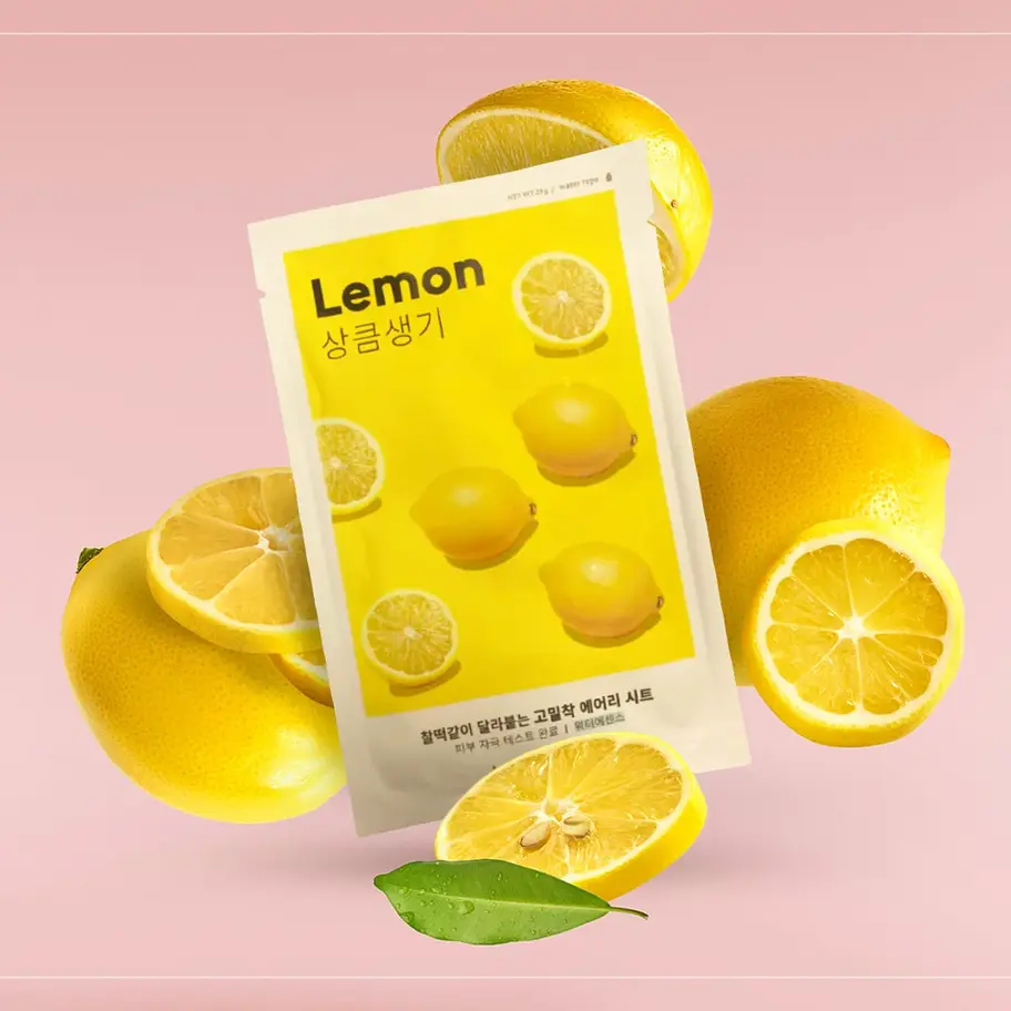 MISSHA Airy Fit Sheet Mask (Lemon) with lemons