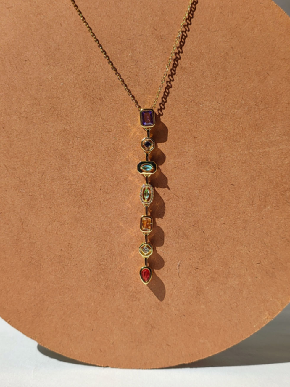 Satrangi Cascade Necklace