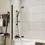 Thumbnail: Thalia 1500x900mm Black Inward Opening Bath Screen