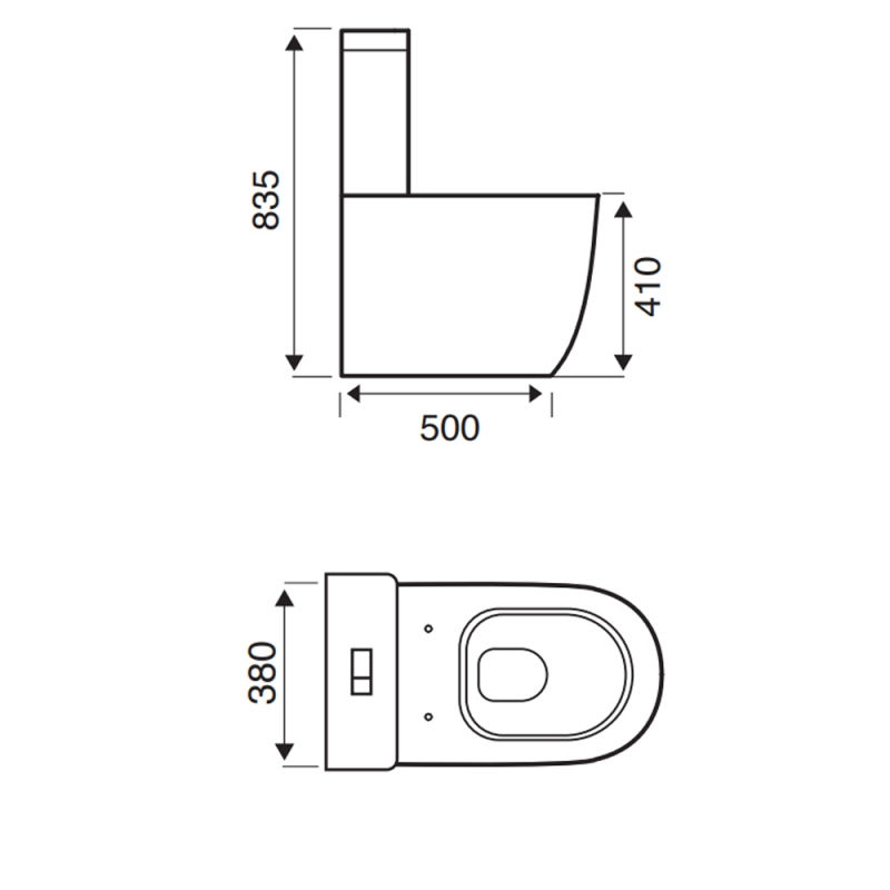 Thumbnail: Genoa full back to wall close coupled WC & Seat