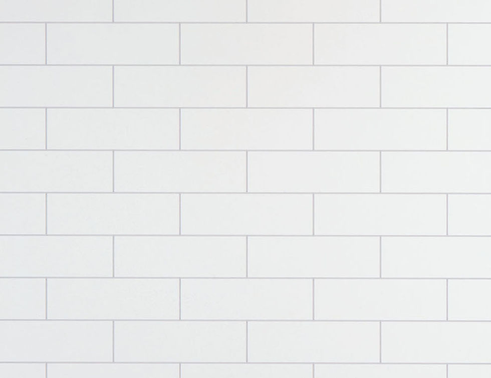 White london Brick 1metre x 2.4metre Shower Board
