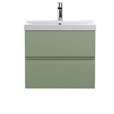 Thumbnail: 600mm Wall Hung Hudson Reed Urban Satin basin and Unit