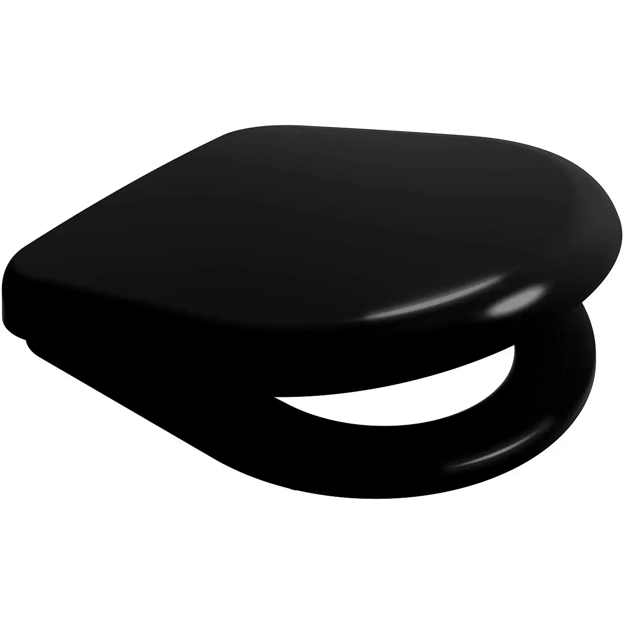 Euro Rainbow D Shape Black Soft Close toilet seat