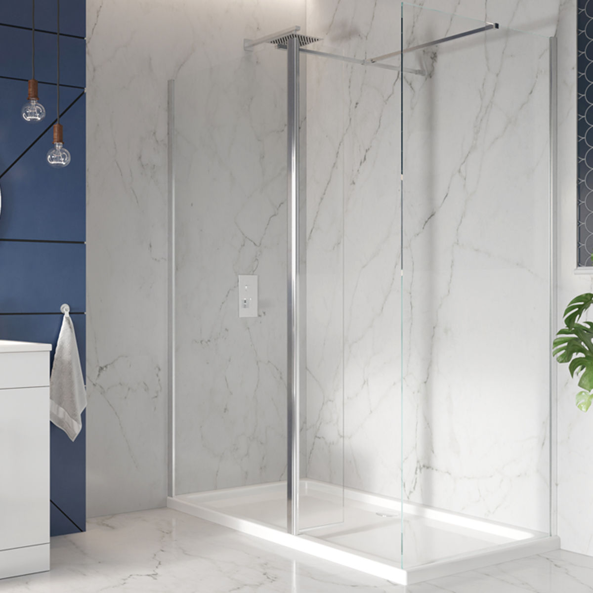 Wetroom / Walkin S8 8mm Glass With Easyclean Aquashield