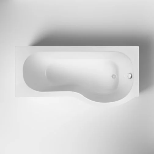 Thumbnail: Nui 1600mm "P" Shaped Shower Bath Complete