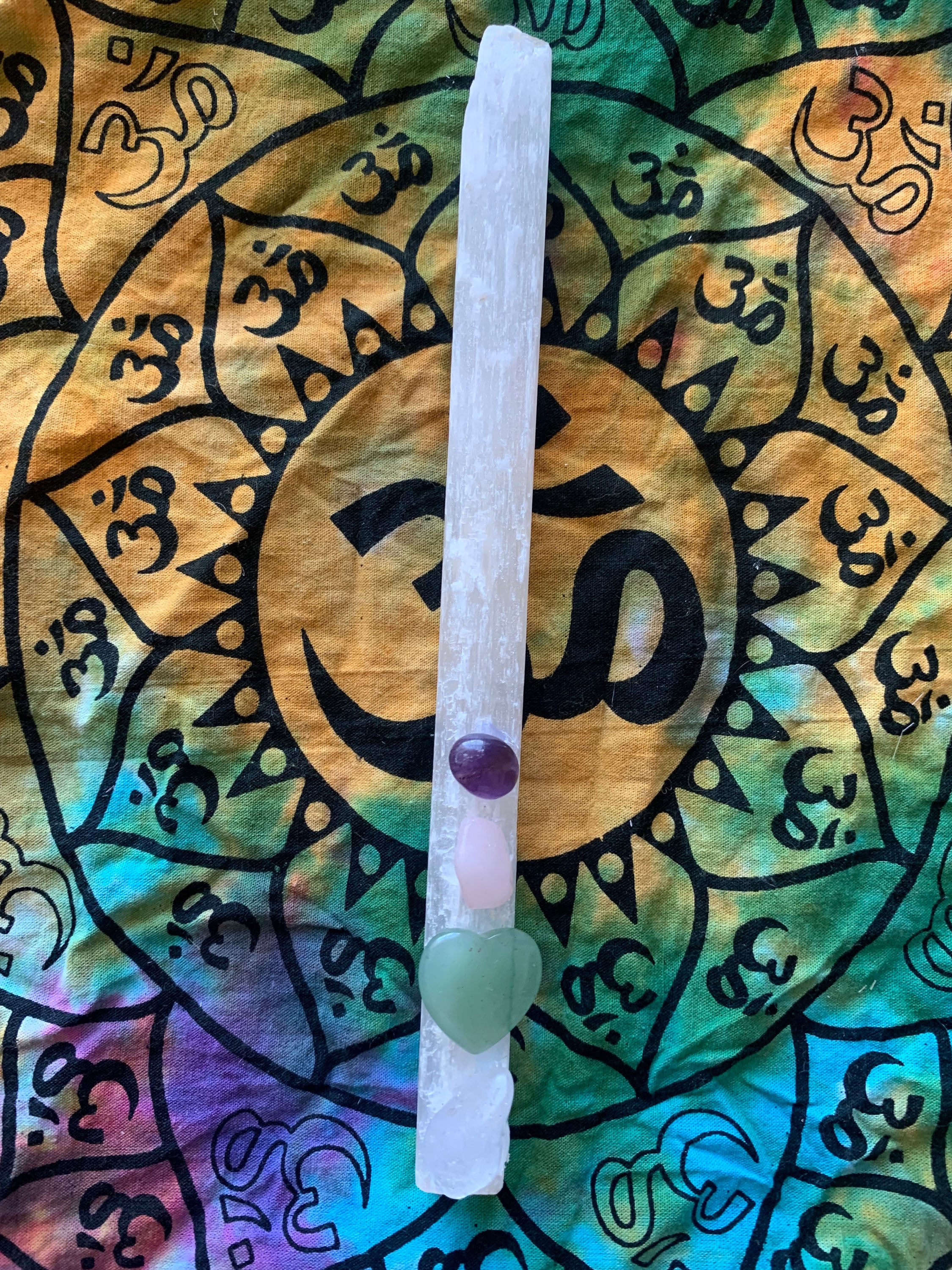Green Aventurine Selenite Wand 