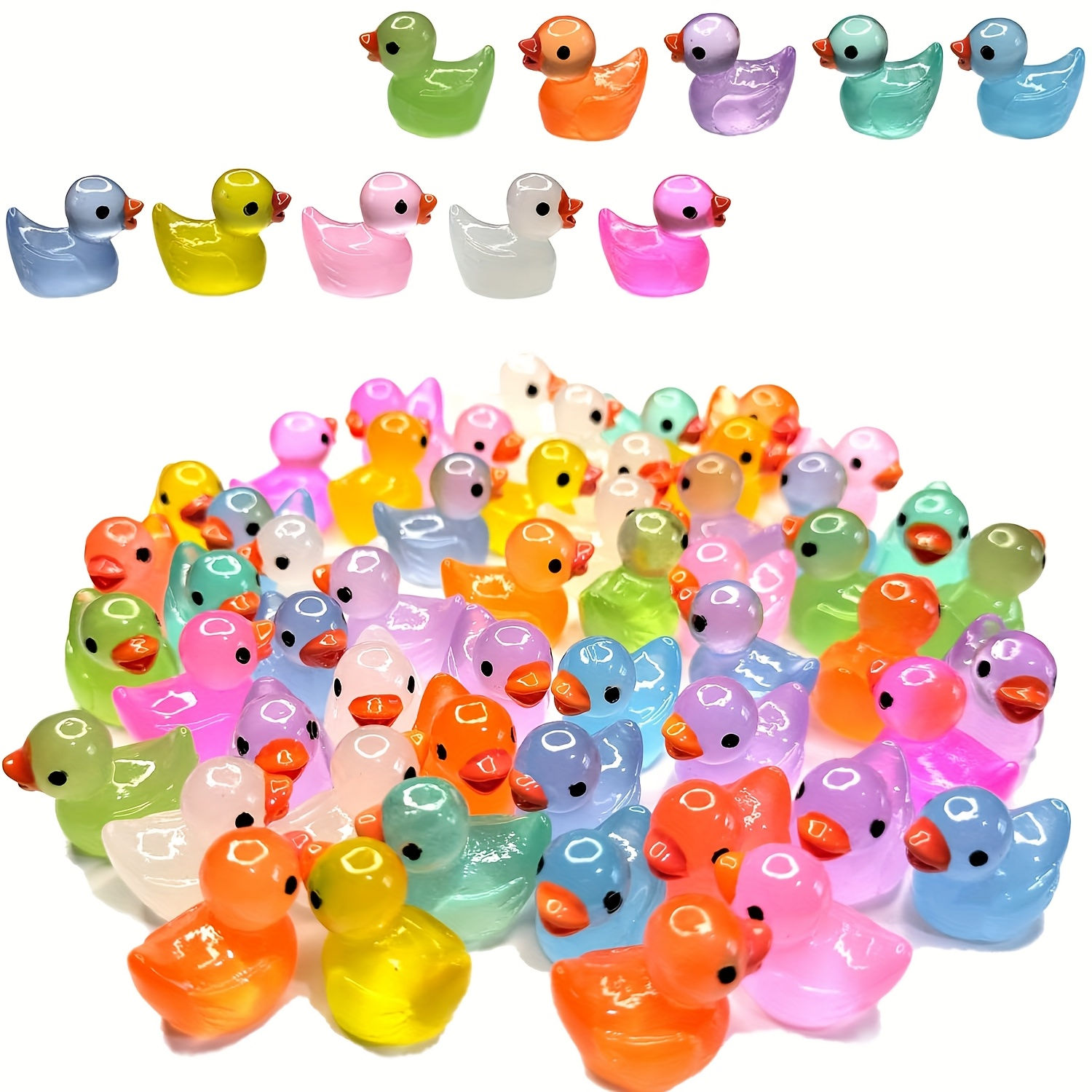 Glow Mini Duck Figurines