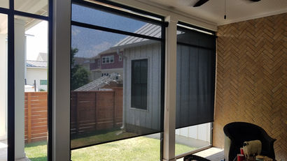 97% black shade patio blinds for closed in porch.