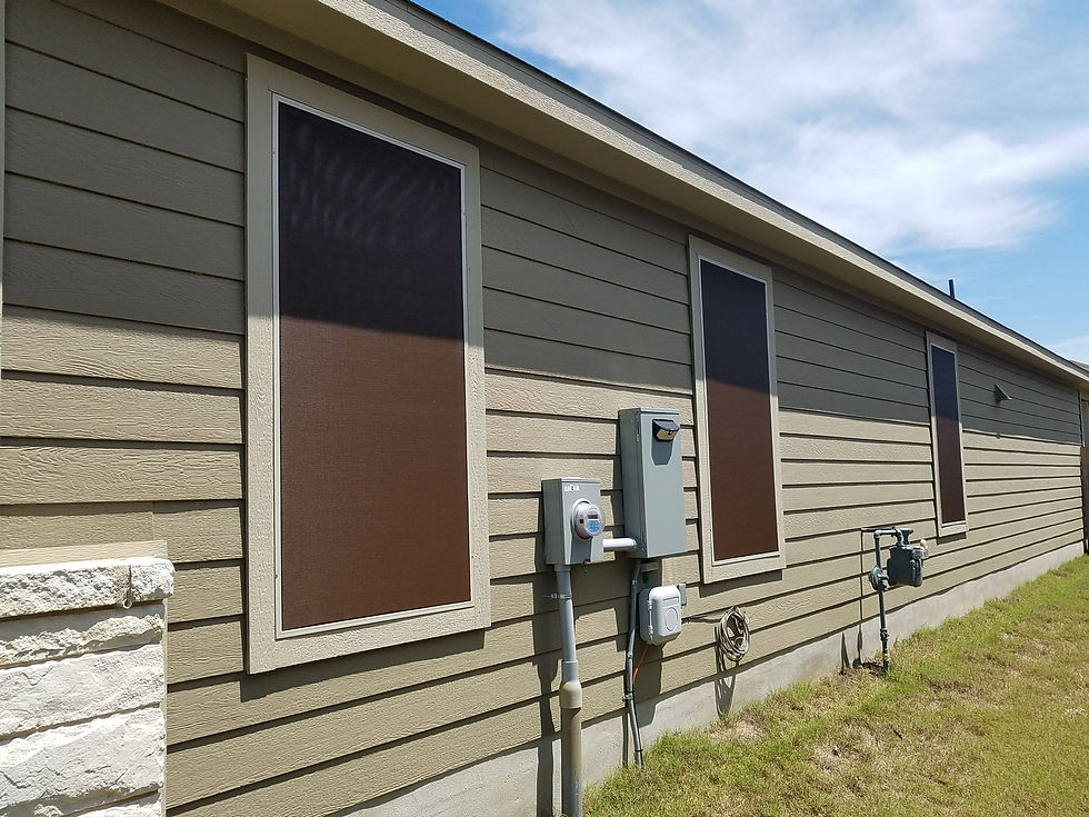 Right, West facing side got all 90% solar screens.
