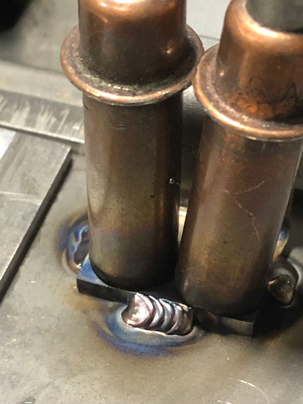 Gleco's for precise locating and proficiency (1/4 mild steel sheet metal tig weld)